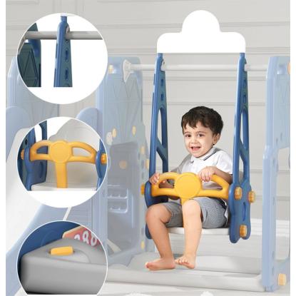 Kids Zone aktivitetslastbil med rutsjebane og gynge, blå
