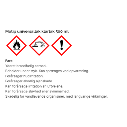 Motip universallak, 500 ml - klarlak højglans