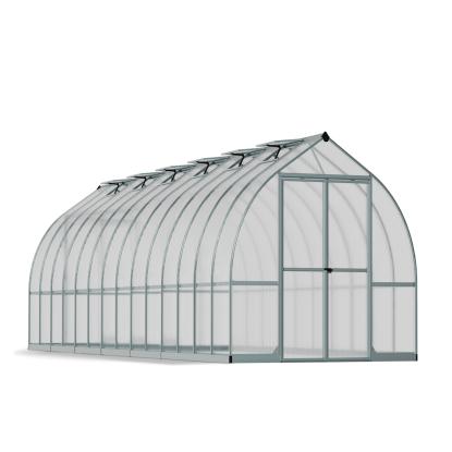 Canopia by Palram Bella drivhus, 20,6 m², sølv, 6 mm poly, inkl. sokkel
