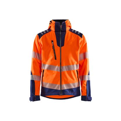 Blåkläder 4491 high vis softshelljakke, hi-vis orange/marineblå
