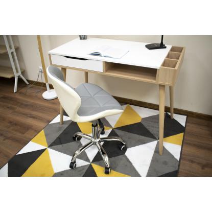 Avola kontorstol, ergonomisk, ECO-læder, grå/hvid