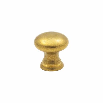 Beslag Design 411 knop, Ø17 mm, ubehandlet messing