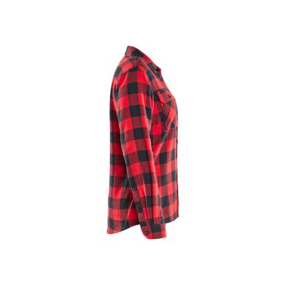 Blåkläder 3218 dame flannel skjorte, rød/sort