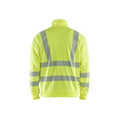 Blåkläder 3564 high vis sweatshirt half zip, hi-vis gul