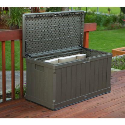 Lifetime hyndeboks, plast, brun, 68 x 128 x 65 cm - 440 liter