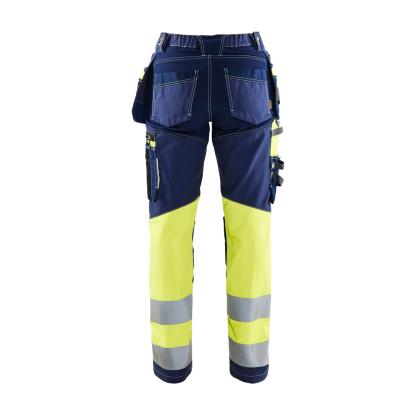 Blåkläder 7196 dame high vis buks med stretch, marineblå/hi-vis gul