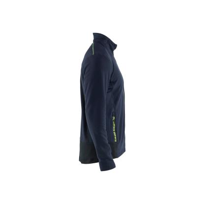 Blåkläder 4765 microfleece jakke, mørk marineblå/hi-vis gul