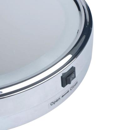 Makeup spejl med LED, krom, Ø20 cm