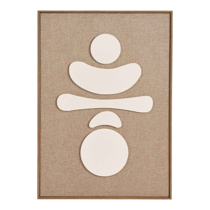 Diva relief vægdekoration No. 2, brun/beige, 50 x 70 cm