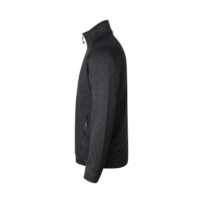 ID 0847 Zip-n-Mix strikfleece cardigan, melange, koks melange