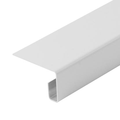 GTBUILD facadeprofil, endestykke, dobbelt, lys grå - 3 meter
