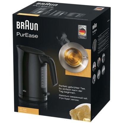 Braun WK3100BK elkedel, 2200W, sort - 1,7 liter