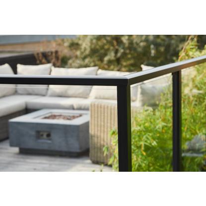 Superroof Smart Fence håndliste, 70x745 mm til H95 og H125 cm, sort alu
