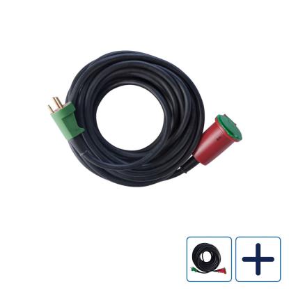 E-Line kabelsæt med jord, slagfast og med forlængerled, 3G1,5 mm²