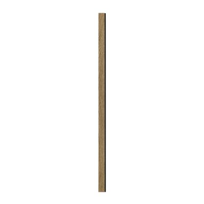 I-Wood afslutningsliste til 3-lamel akustikpanel, mørkebrun olieret, sort filt og lys kerne, egefiner, 16 x 92 mm
