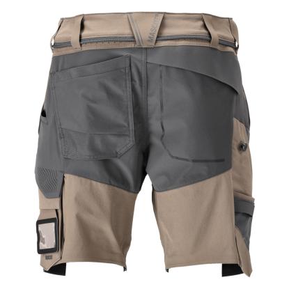 MASCOT CUSTOMIZED arbejdsshorts, mørk sand/stengrå