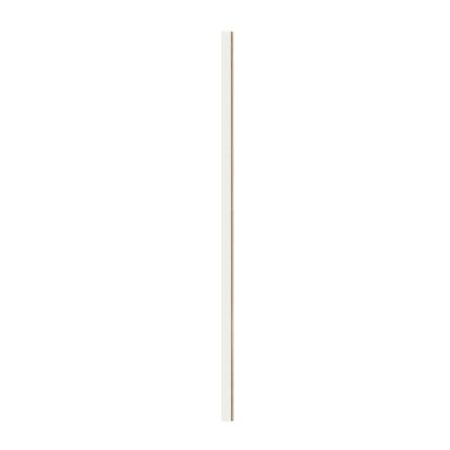 I-Wood afslutningsliste til 4-lamel akustikpanel, hvidmalet, beige filt og lys kerne, folie, 16 x 67 mm