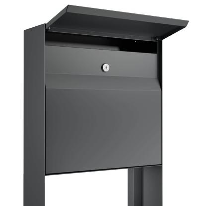 Bravios Valencia postkasse med stander, antracit