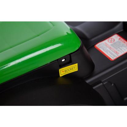 Azeno taktor med trailer, 6V, grøn