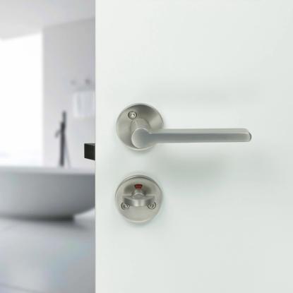 Beslag Design Form toiletlås, børstet krom