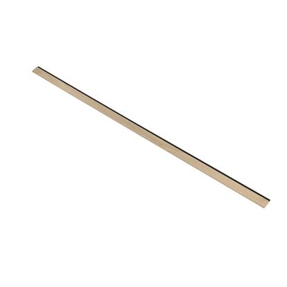 I-Wood afslutningsliste til 4-lamel akustikpanel, hvid olieret, sort filt og lys kerne, egefiner, 16 x 67 mm