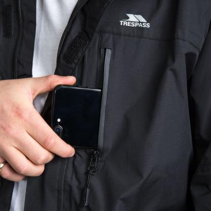 Trespass CORVO JACKET vindtæt regnjakke, herre, sort
