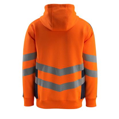 MASCOT SAFE SUPREME Corby hættetrøje med lynlås, hi-vis orange/mørk marine
