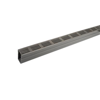 Plastmo SlimLine dræn med rist, 1 meter, rustfrit stål
