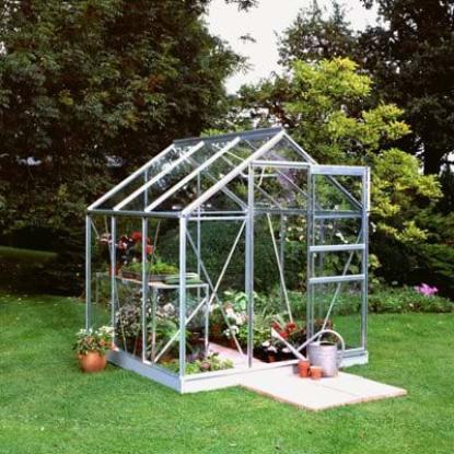 Halls Popular 66 drivhus 3,8 m², alu, 3 mm glas