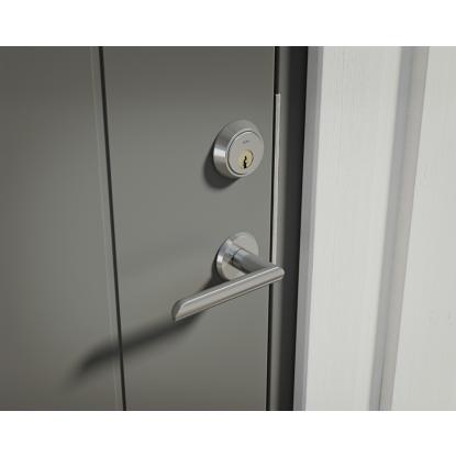 Habo New York dørgreb, udvendig, børstet krom
