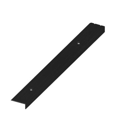 Alfer afslutningsprofil, børstet sort, 25 x 10 mm - 1 meter