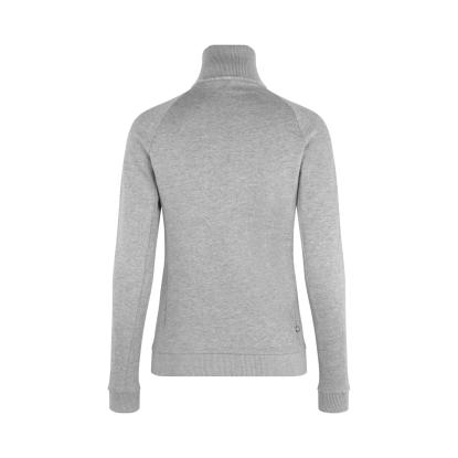 ID 0629 sweat cardigan med lynlås, dame, grå melange