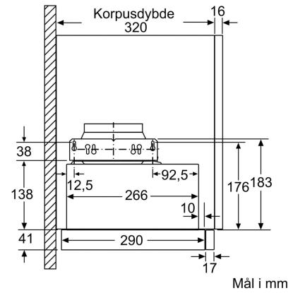 Siemens iQ300 skabsintegreret emhætte LI64MA531, sølvmetallic, 60 cm