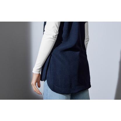 ID 0808 fleece tunika med korte ærmer, unisex, navy