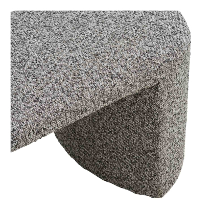 Westport bænk, bouclé, sort/hvid, 120 cm
