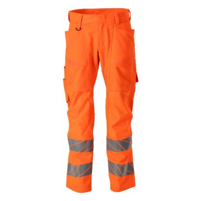 MASCOT ACCELERATE SAFE arbejdsbukser med knælommer, hi-vis orange
