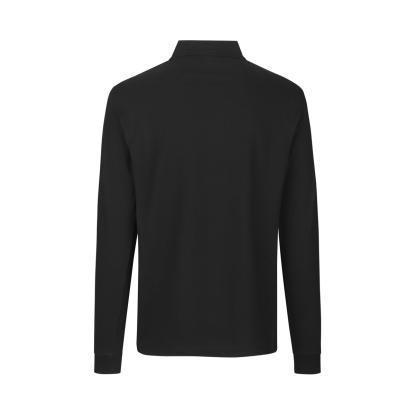 ID PRO Wear 0326 poloshirt med lange ærmer, sort