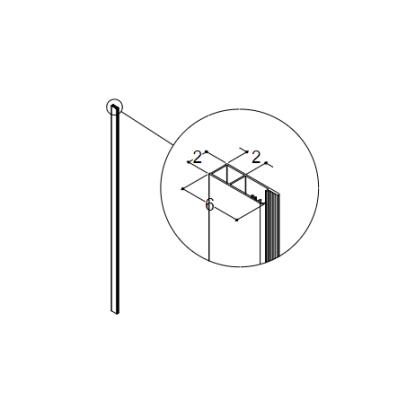 Scanbad Match udvidelsesprofil til model C, satin