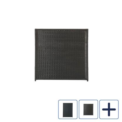 PLUS Trend hegn, sort/polyrattan - 115 cm bredt