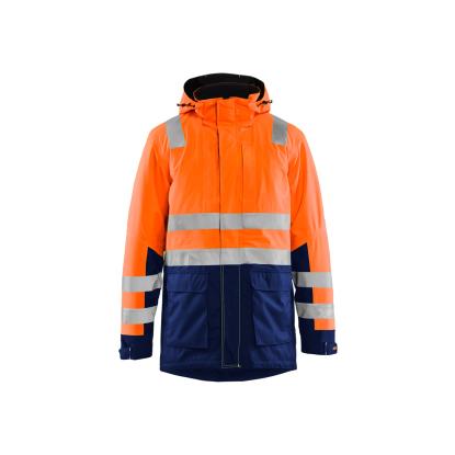 Blåkläder 4495 high vis vinterparkajakke, hi-vis orange/marineblå