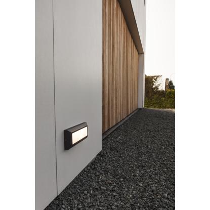 LUTEC HELENA udendørs LED væglampe, B23 cm, IP54, 4000K, mørk grå