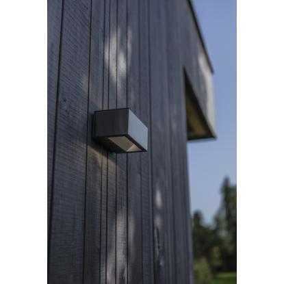 LUTEC GEMINI udendørs LED væglampe, up/down, H6,5 cm, IP54, 4000K, rustfrit stål