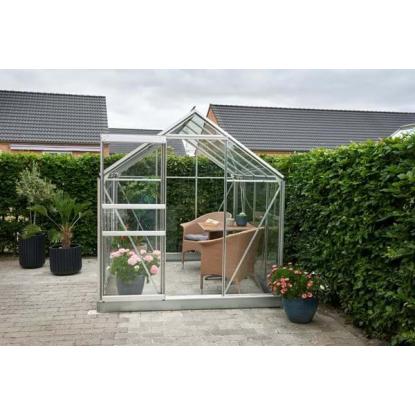 Halls Popular 86 drivhus 5 m², alu, 3 mm hærdet glas