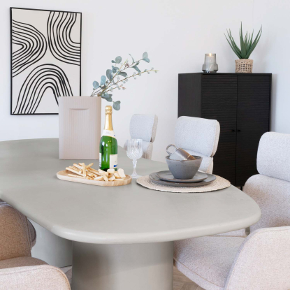 Maranola spisebord i cement look, beige