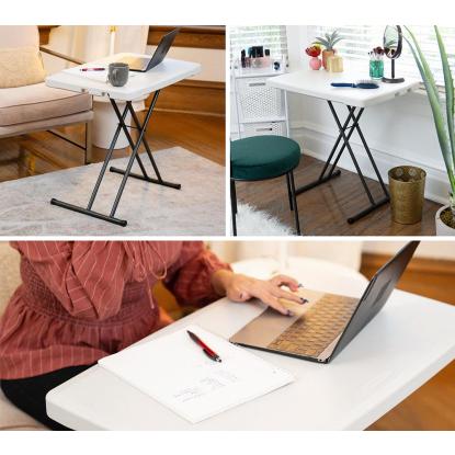 Lifetime sammenklappeligt bord, plast, hvid, 53 x 76 x 49 cm