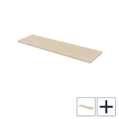 Wallmann hylde, ubehandlet, bambus, 18 mm