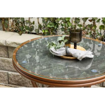 Venture Design Loures cafébord, brun/grå, Ø70 cm