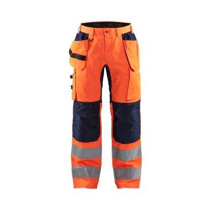 Blåkläder 1552 high vis buks med stretch, hi-vis orange/marineblå