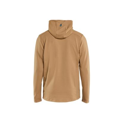 Blåkläder 3594 hættetrøje half zip, lys nougat