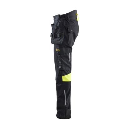 Blåkläder 1418 håndværker buks inherent, sort/hi-vis gul
